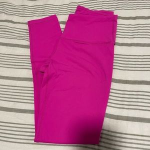 BRIGHT pink leggings. Thick material, lightly worn.